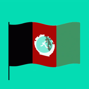 Afghanistan flag Lottie JSON animation