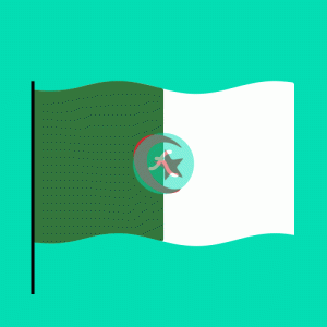 Algeria flag Lottie JSON animation