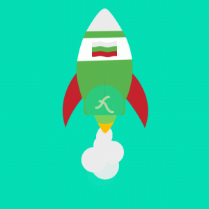 Bulgaria rocket Lottie JSON animation
