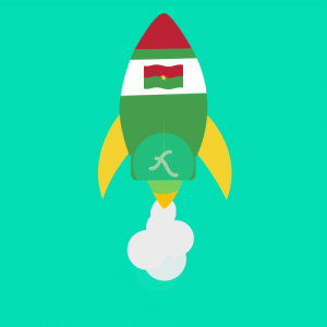 Burkina faso rocket Lottie JSON animation