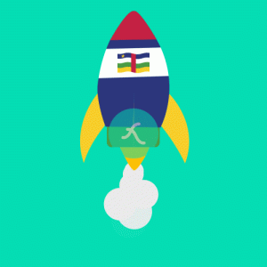 Central african republic rocket Lottie JSON animation